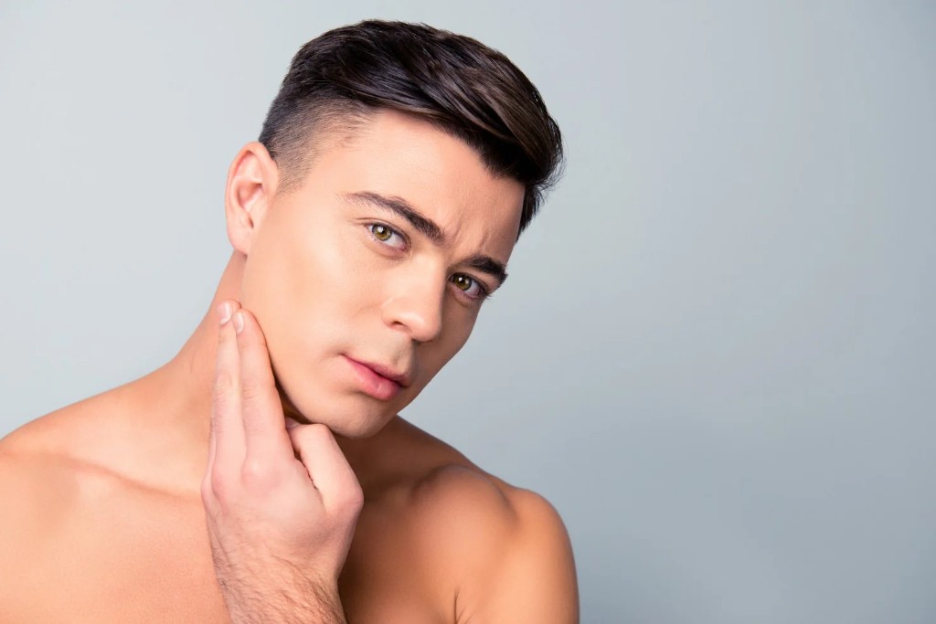 Man with clear, healthy skin